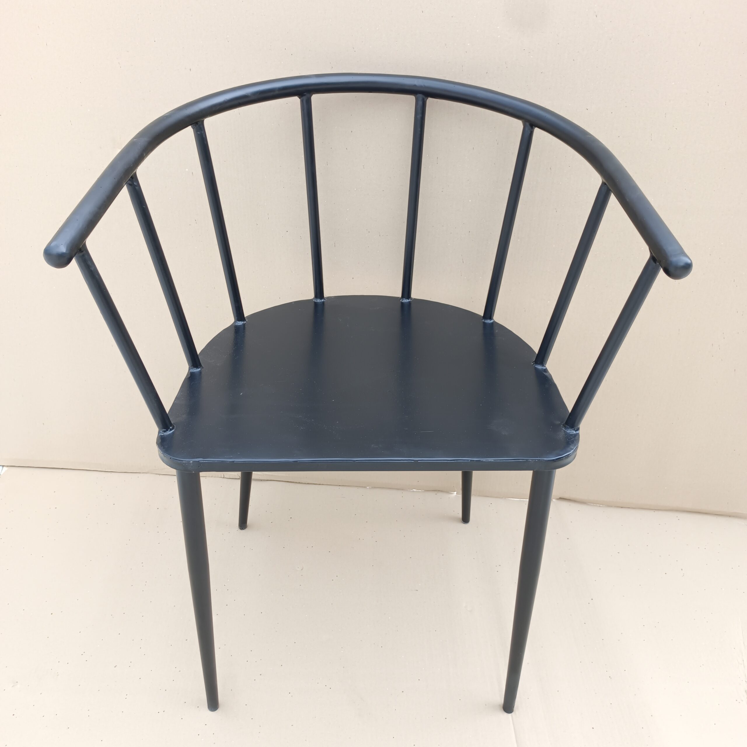 Rounded Stick Gray Metal Chair