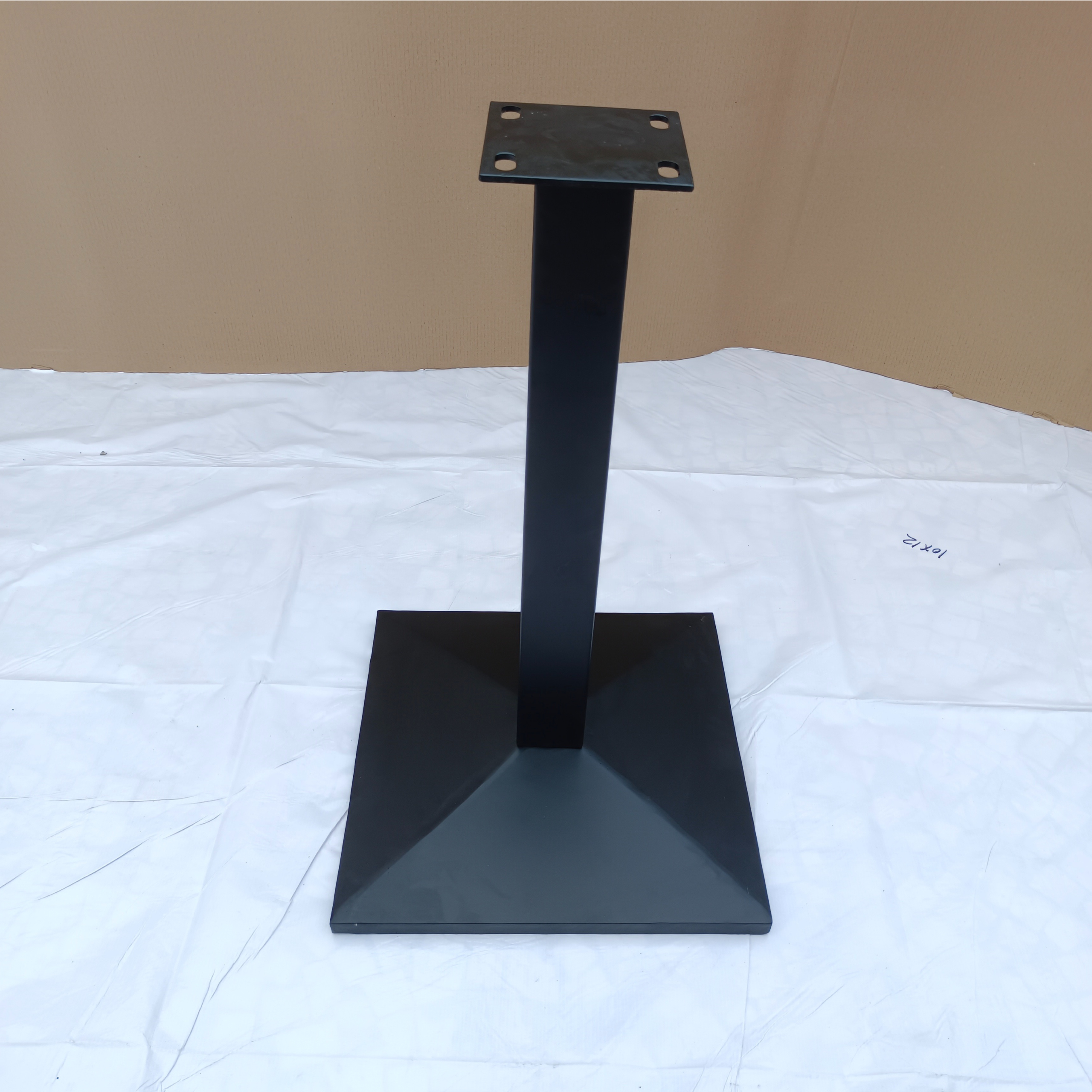 Black Single Pole Table Base